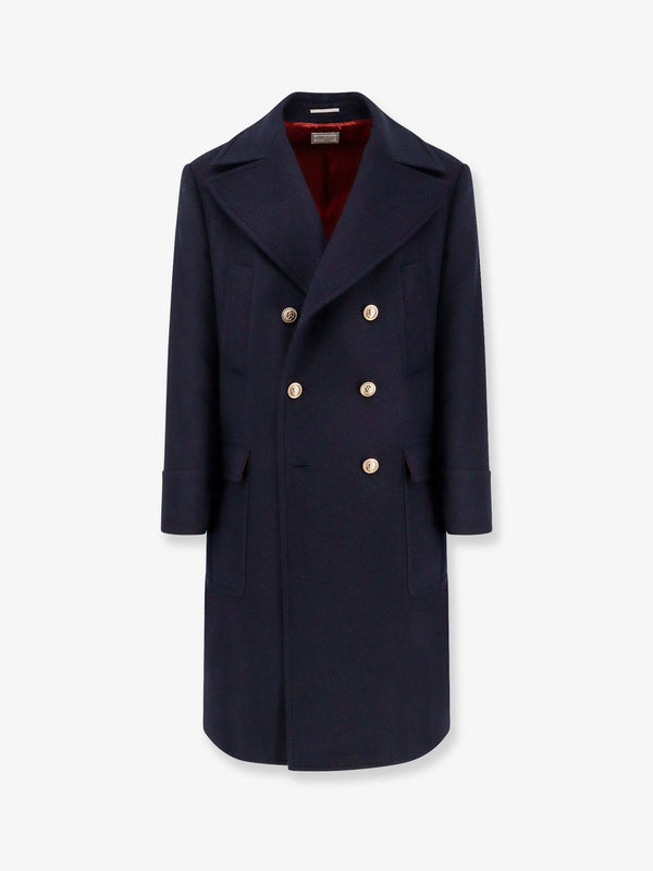 Brunello Cucinelli Double-Breasted Wool Coat