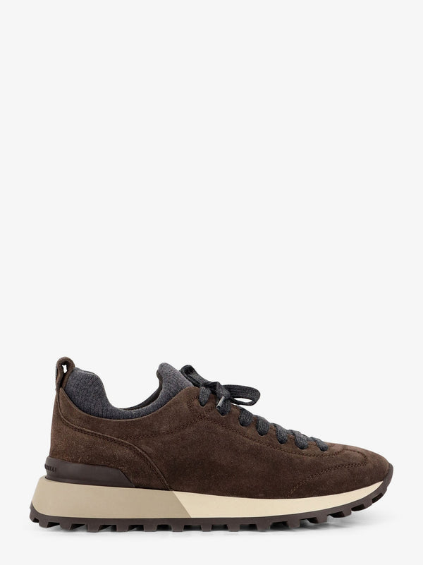 Brunello Cucinelli Suede Sneakers With Monili Detail On The Back