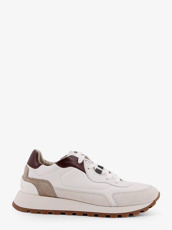 Brunello Cucinelli Low-Top Leather Sneakers With Monili Detail