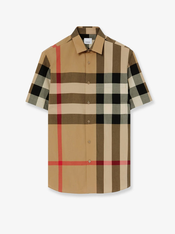 Burberry Cotton Shirt With Check Print