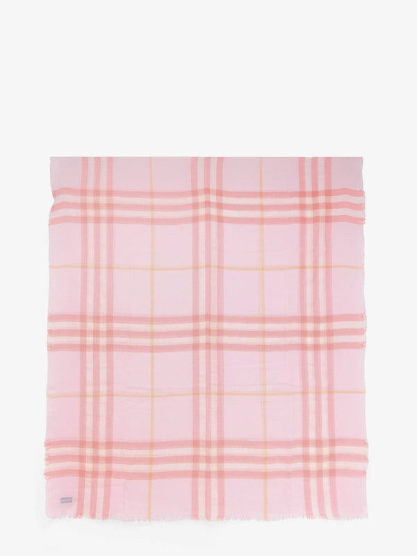 Burberry Wool Scarf With Burberry Check Motif