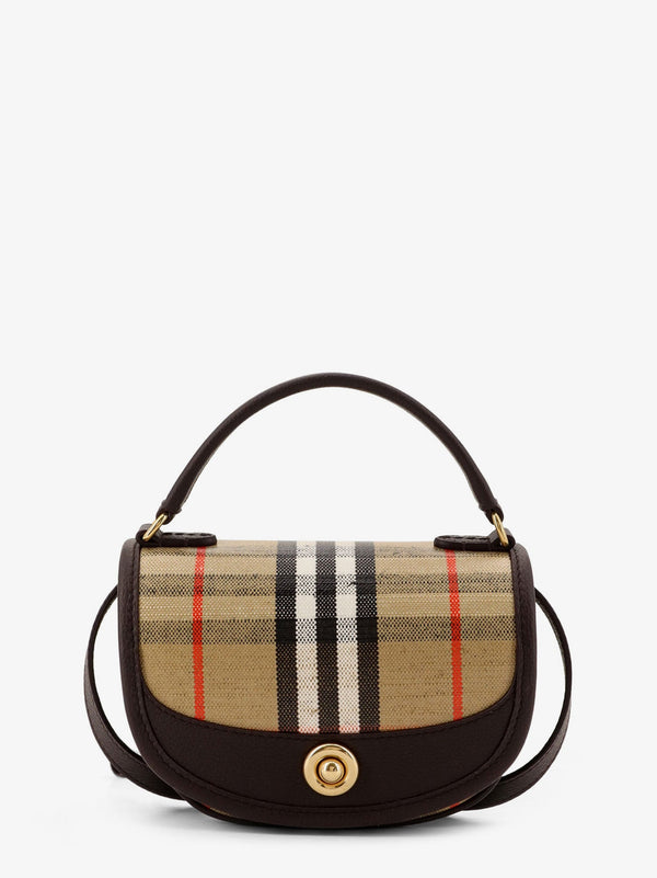Burberry Highlands Crossbody Bag With Check Motif