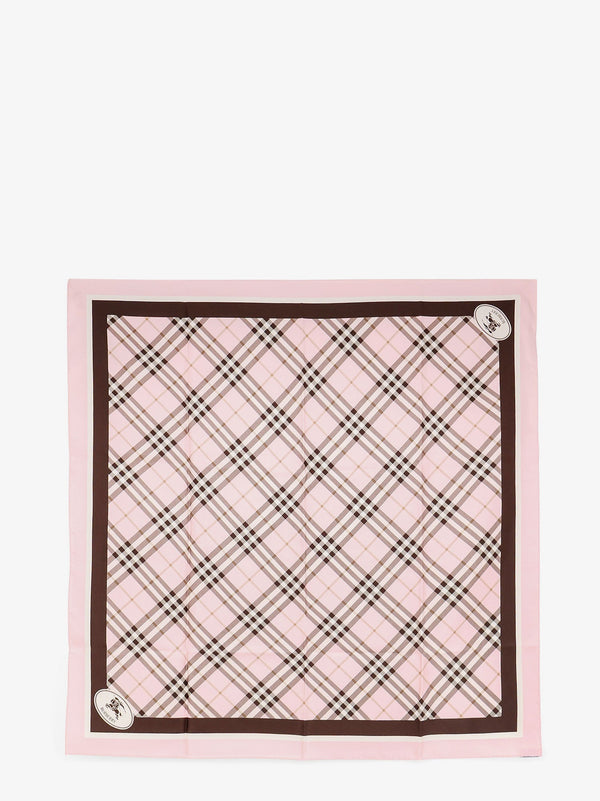 Burberry Silk Scarf With Burberry Check Motif