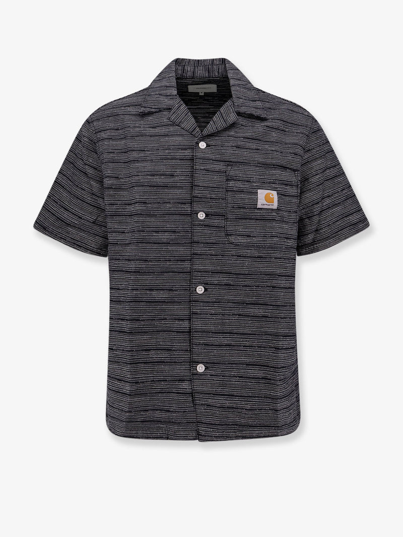 Carhartt WIP Carhartt WIP Gellar Stripe Cotton Shirt Black - World Class Fashion