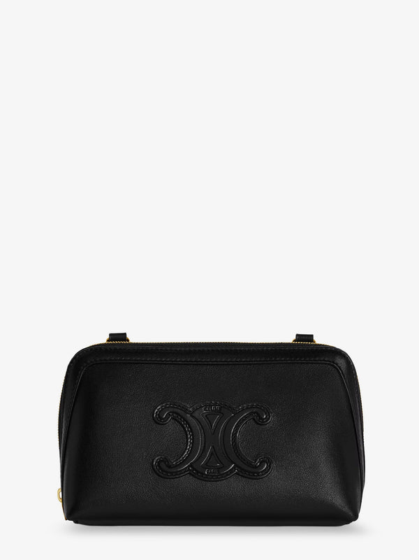 Celine Pochette Cuir Triomphe Leather Shoulder Bag