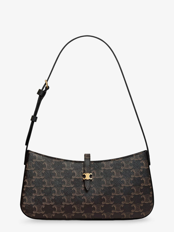 Celine Tina Triomphe Coated Canvas Shoulder Bag