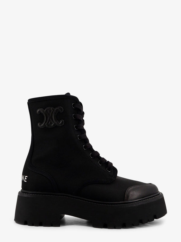 Celine Celine Bulky Nylon And Leather Ankle Boots