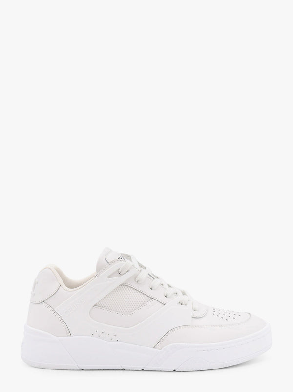 Celine Ct-09 Leather Sneakers With Mesh Inserts