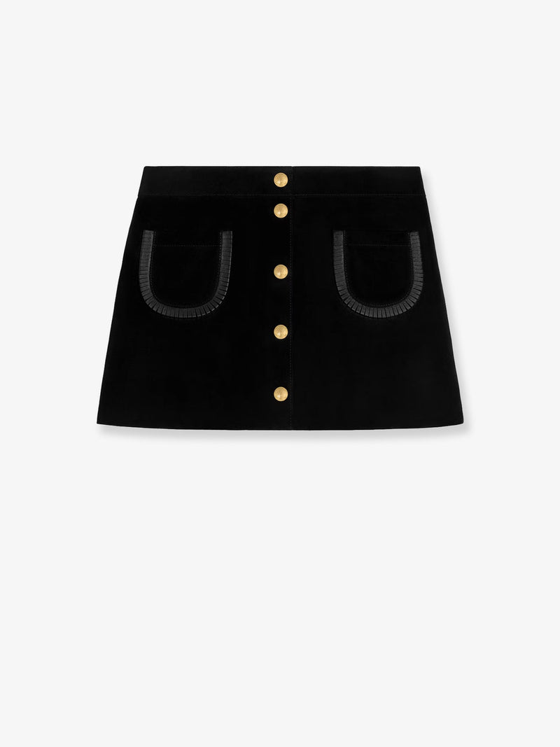 Celine Celine Suede Miniskirt Black Women - World Class Fashion