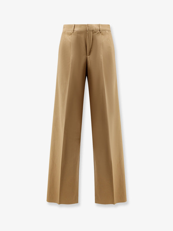 Celine Pleated Cotton Trousers