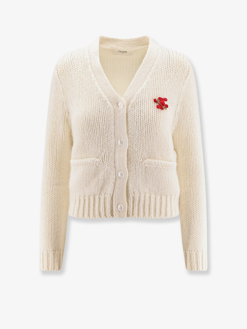 Celine Celine Silk and Cashmere Cardigan White - World Class Fashion