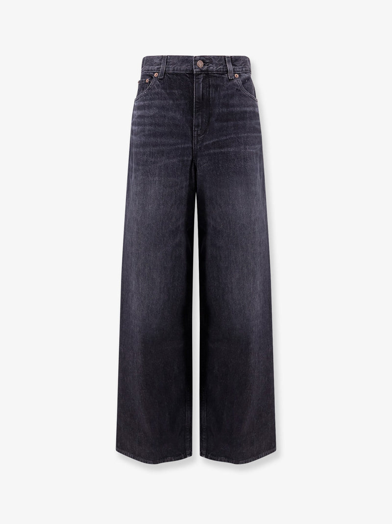 Chloe Chloe Jeans with Leather Logo Tag Black - World Class Fashion