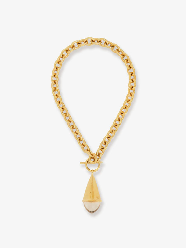 Chloe' Chloé Prism Brass Necklace