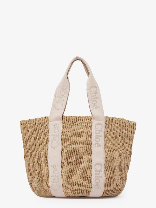 Chloe' Woody Rafia Shoulder Bag