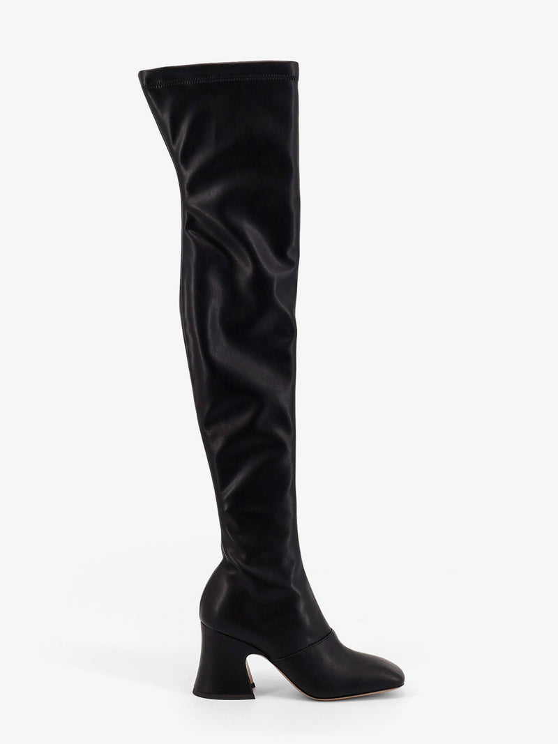 Chloe Chloe Janis Over The Knee Leather Boots Black - World Class Fashion