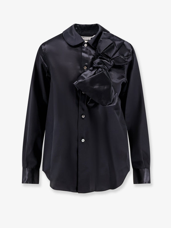 Comme Des GarÃƒÆ’Ã‚Â§ons Play Satin Shirt With Maxi Bow