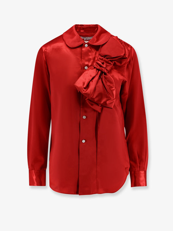 Comme Des GarÃƒÆ’Ã‚Â§ons Play Satin Shirt With Maxi Bow