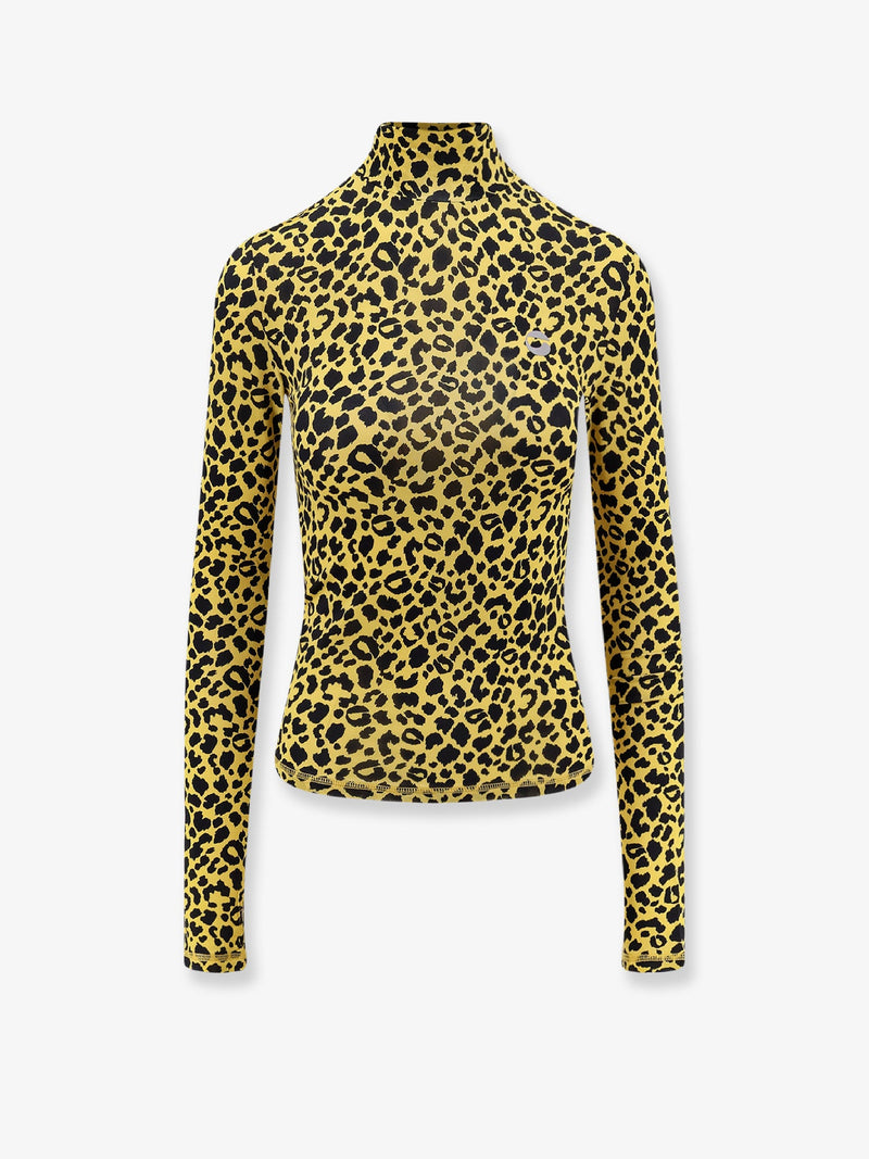 Coperni Coperni Knitted Second Skin Viscose Top Animal Print - World Class Fashion