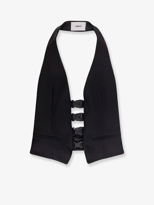 Coperni Multi Bukle Waistcoat Satin Vest