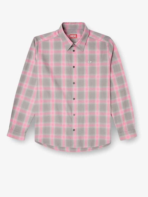 Diesel S-Simply Check Cotton Blend Shirt