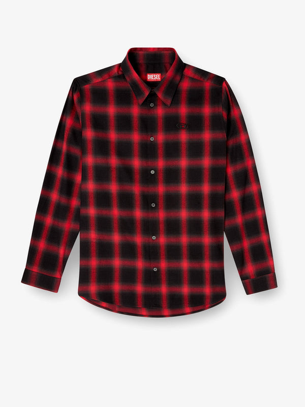 Diesel S-Simply Check Cotton Blend Shirt