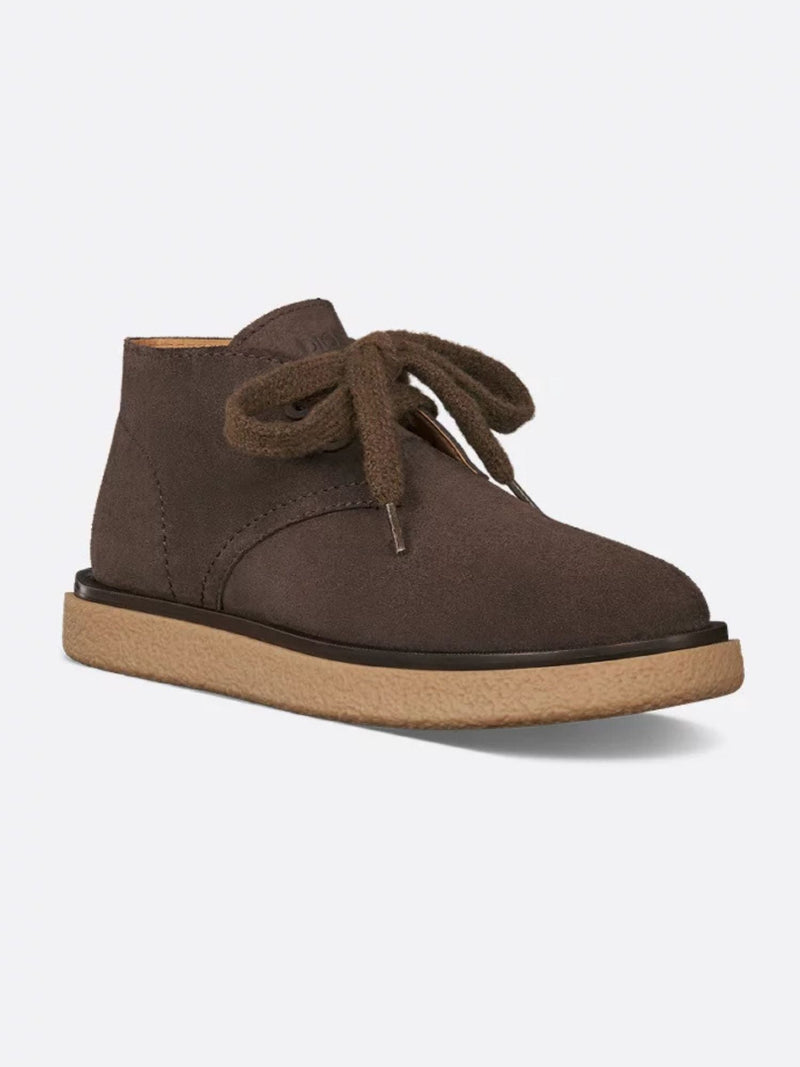 Dior Zapatos con cordones de ante color marrón oscuro Dior Men Sahara Desert - World Class Fashion
