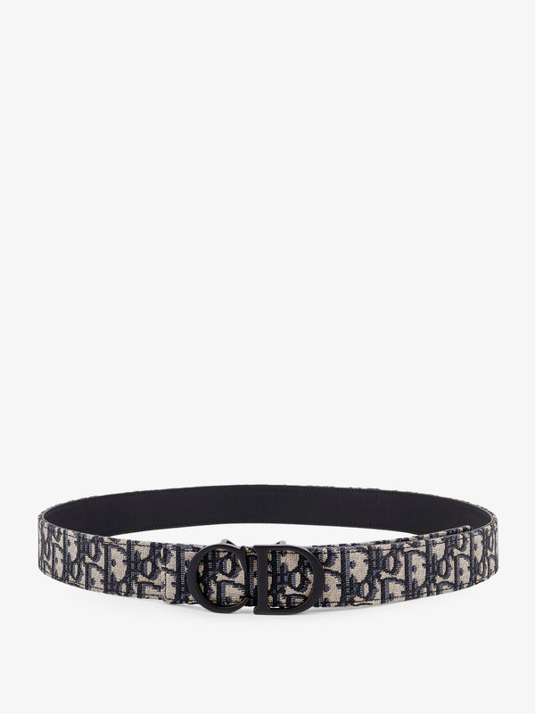 Dior Leather And Dior Oblique Jacquard Fabric Belt