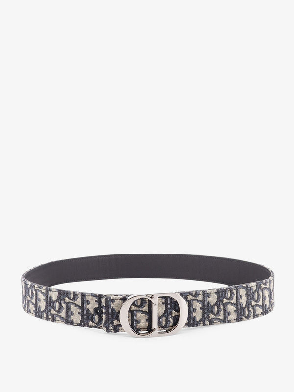 Dior Reversible Leather And Dior Oblique Fabric Belt