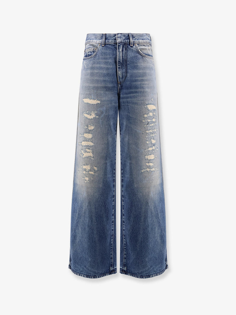 Dior Dior Flared Jeans With Destroyed Effect Blue - World Class Fashion