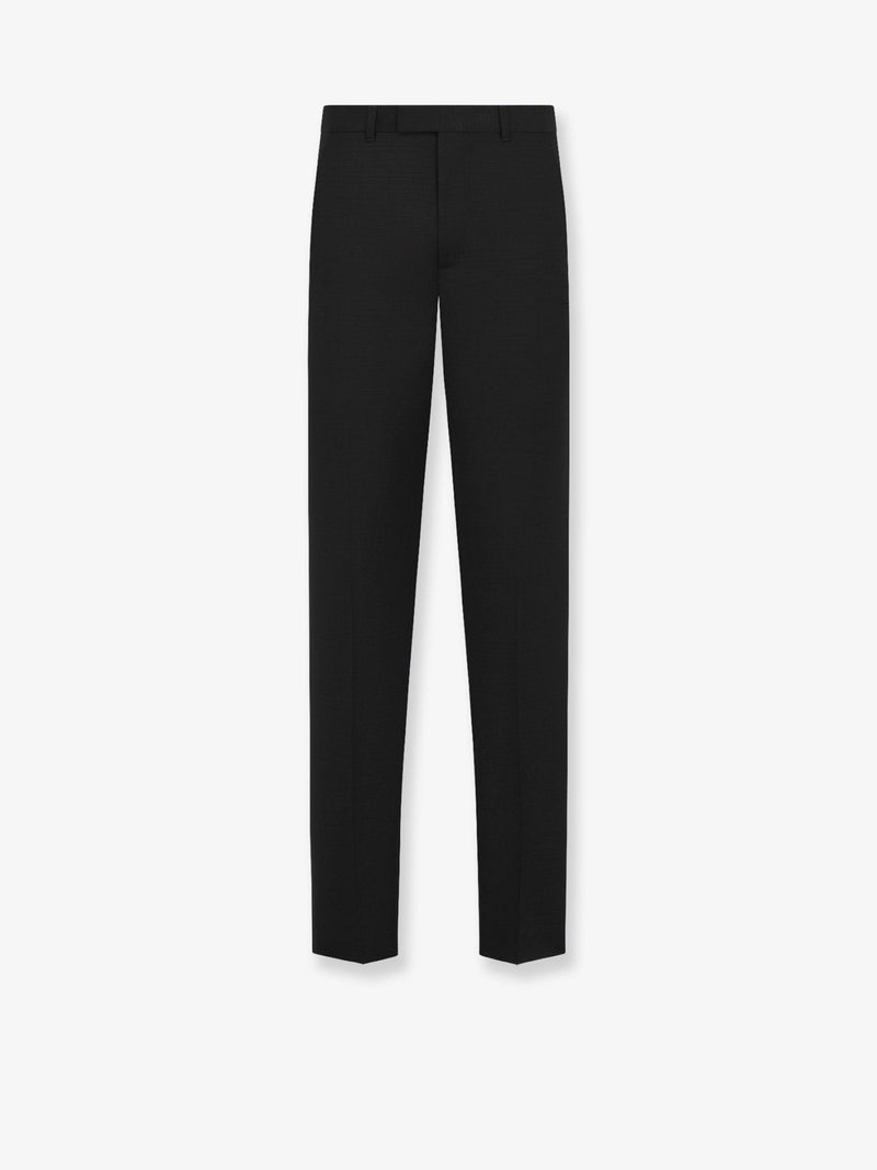Dior Dior Slim Fit Virgin Wool Mohair Trousers Black - World Class Fashion