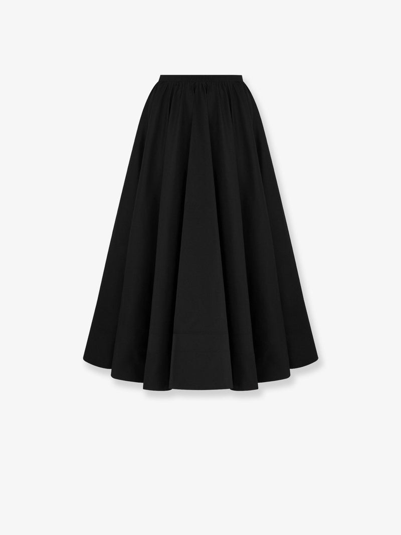 Dior Falda midi acampanada de seda Dior Negra - World Class Fashion