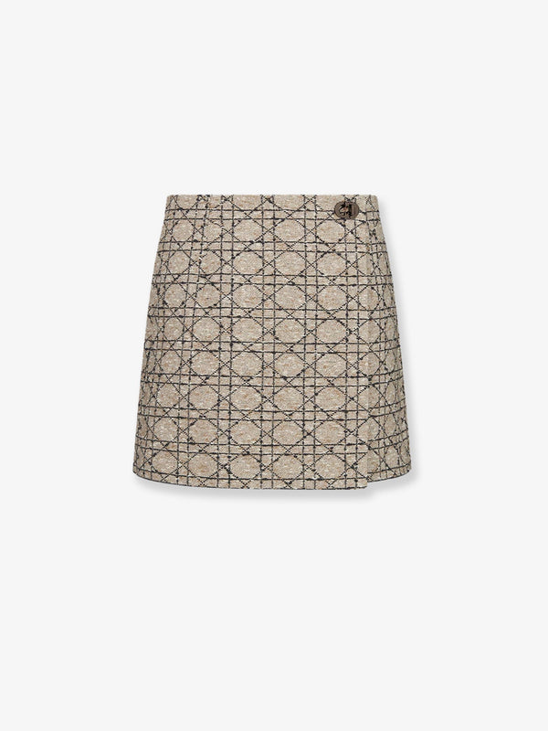 Dior Macrocannage Cotton Blend Tweed Shorts