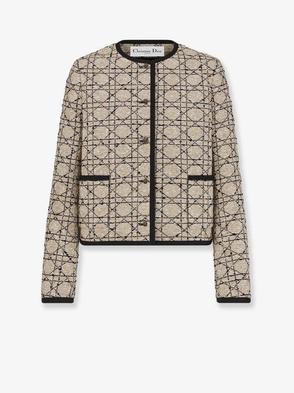 Dior Macrocannage Cotton Blend Tweed Blazer