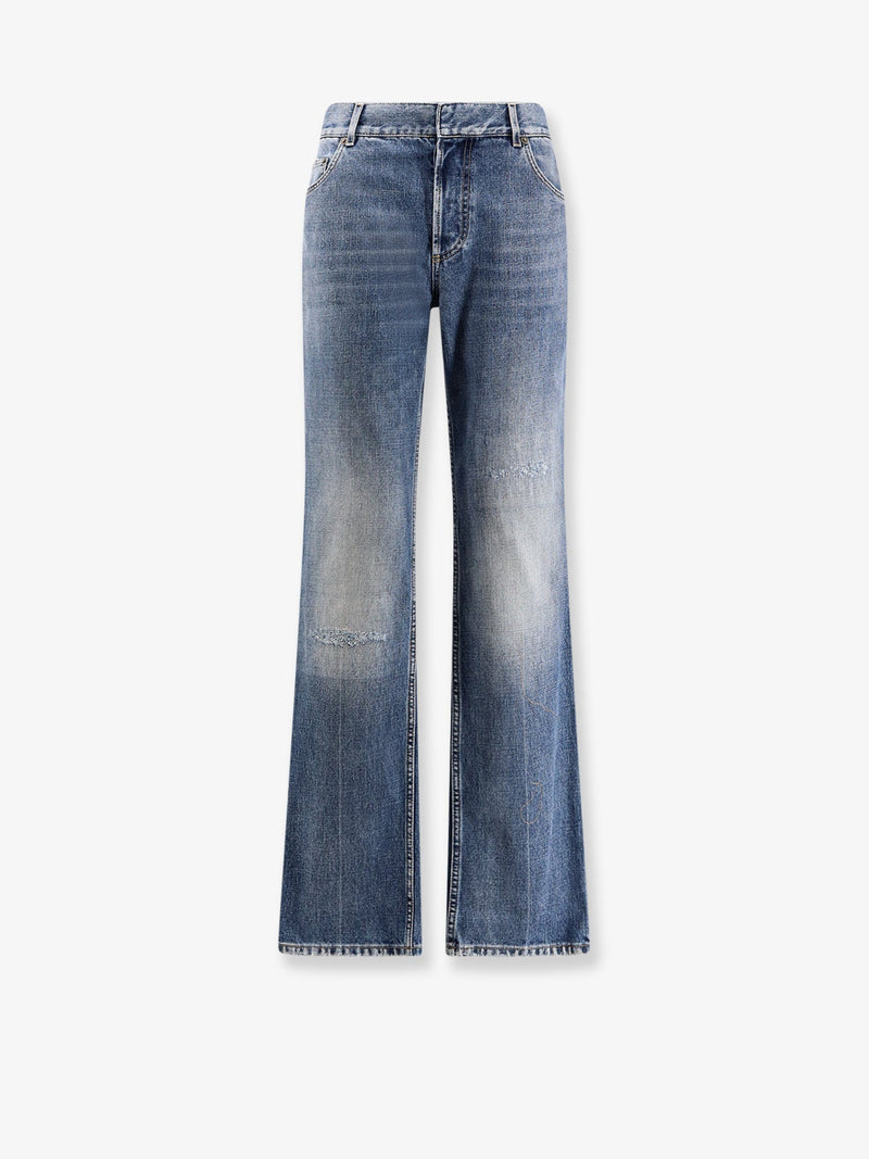 Dior Dior Regular Fit Stone-Washed Denim Jeans Blue - World Class Fashion