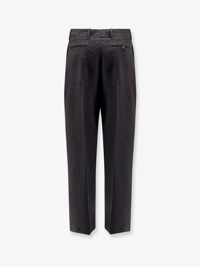 Dior Dior Polka-Dots Virgin Wool and Alpaca Trousers Grey - World Class Fashion