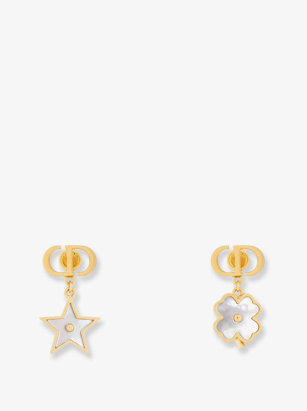 Dior Dior Destiny Metal And Mother Of Pearl Earrings