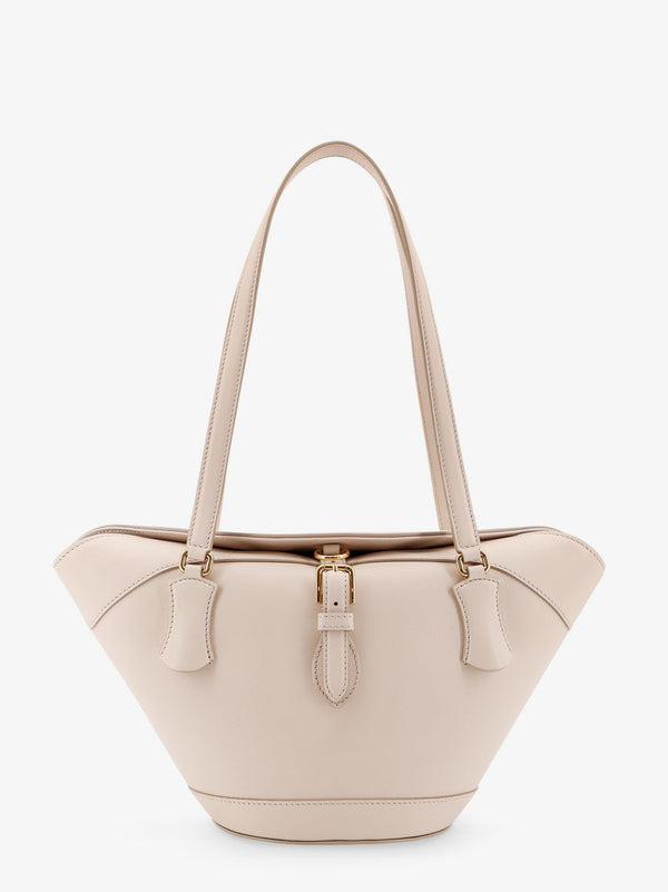 Dolce E Gabbana Coffa Capri Leather Shoulder Bag