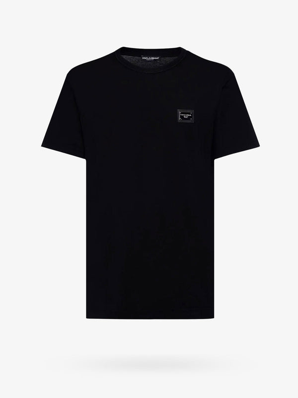 Dolce & Gabbana Cotton T-Shirt With Logo Patch