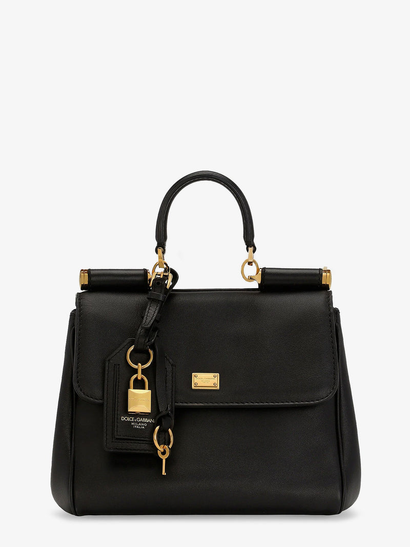 Dolce & Gabbana Dolce & Gabbana My Sicily Leather Shoulder Bag Black - World Class Fashion