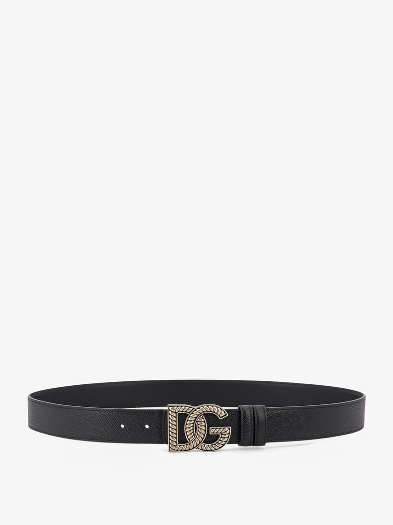 Dolce & Gabbana Dolce & Gabbana Cinturón de Cuero Negro para Hombre - World Class Fashion