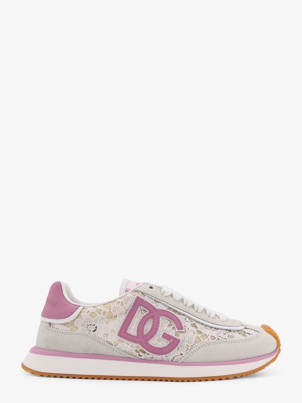 Dolce & Gabbana Low-Top Lace Sneakers With Suede Inserts