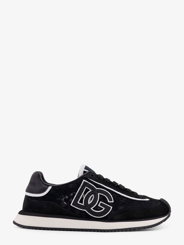 Dolce & Gabbana Low-Top Lace Sneakers With Suede Inserts
