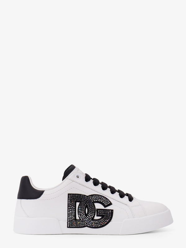 Dolce & Gabbana Portofino Light Strobel Leather Low-Top Sneakers