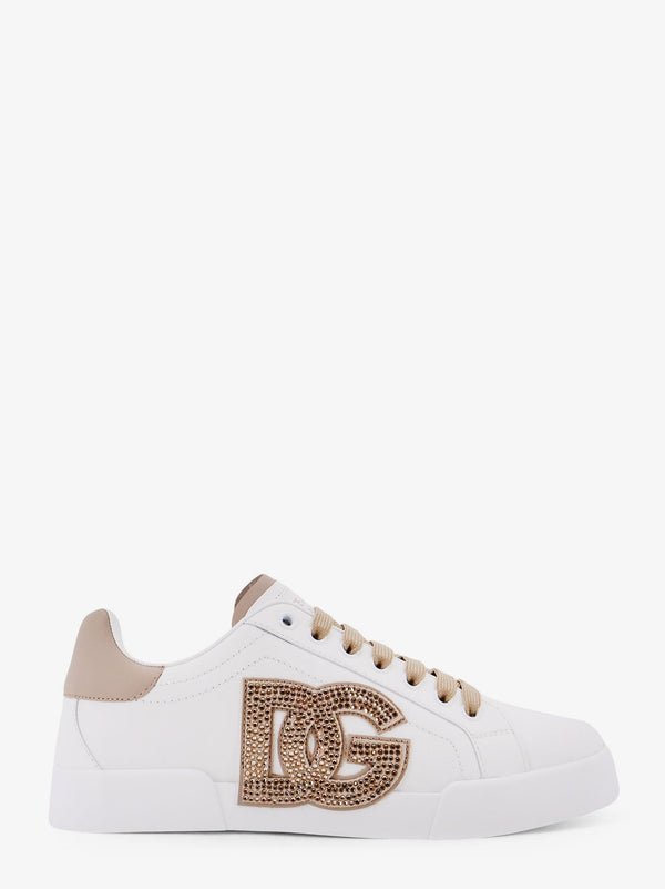 Dolce & Gabbana Portofino Light Strobel Leather Low-Top Sneakers