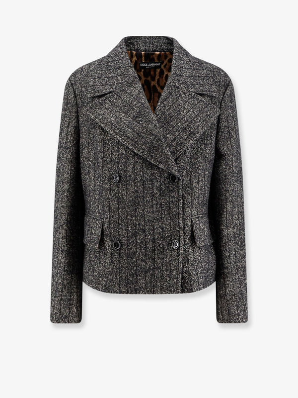 Dolce & Gabbana Wool Blend Striped Double-Breasted Blazer