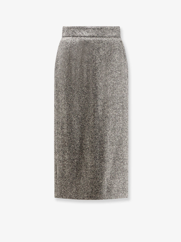 Dolce & Gabbana Virgin Wool Midi Pencil Skirt