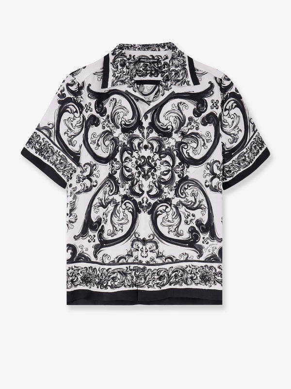 Dolce & Gabbana Silk Shirt With Maiolica Print