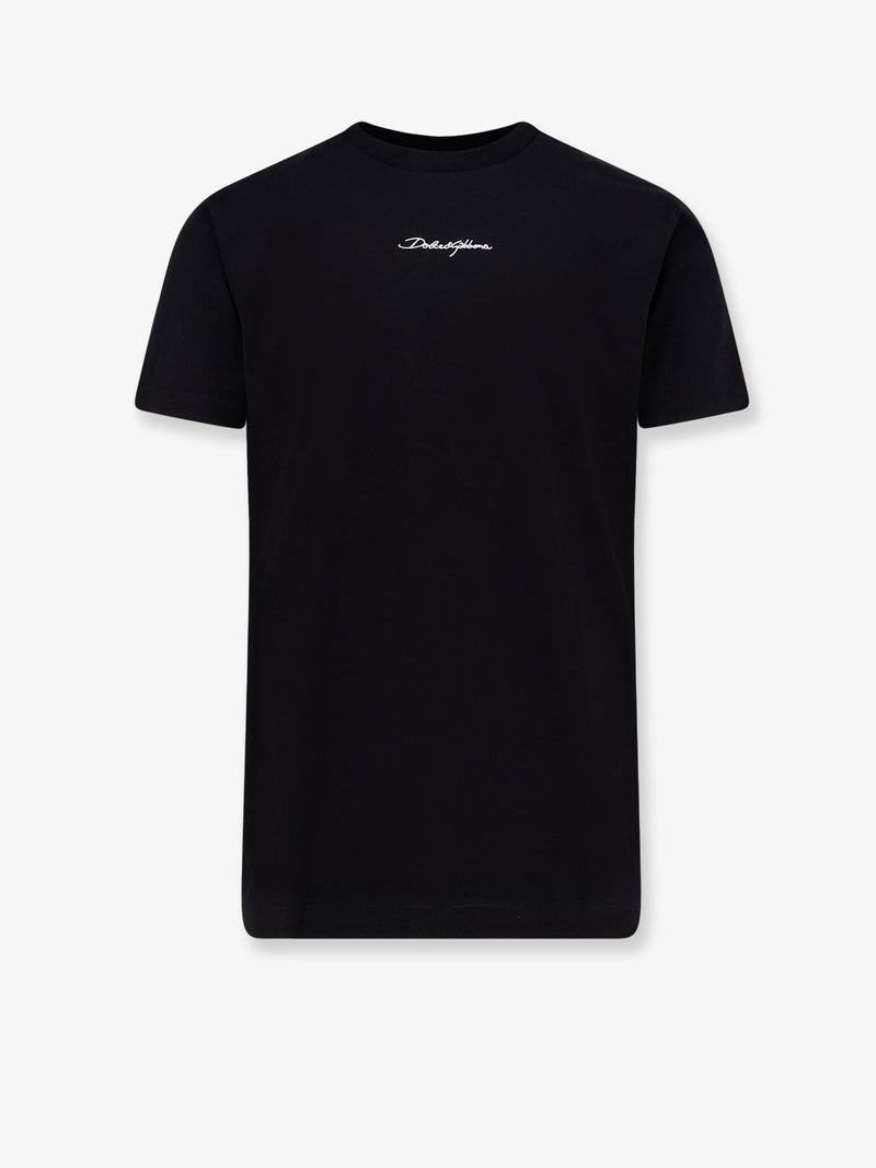 Dolce & Gabbana Dolce & Gabbana Camiseta de Algodón Negra para Hombre - World Class Fashion