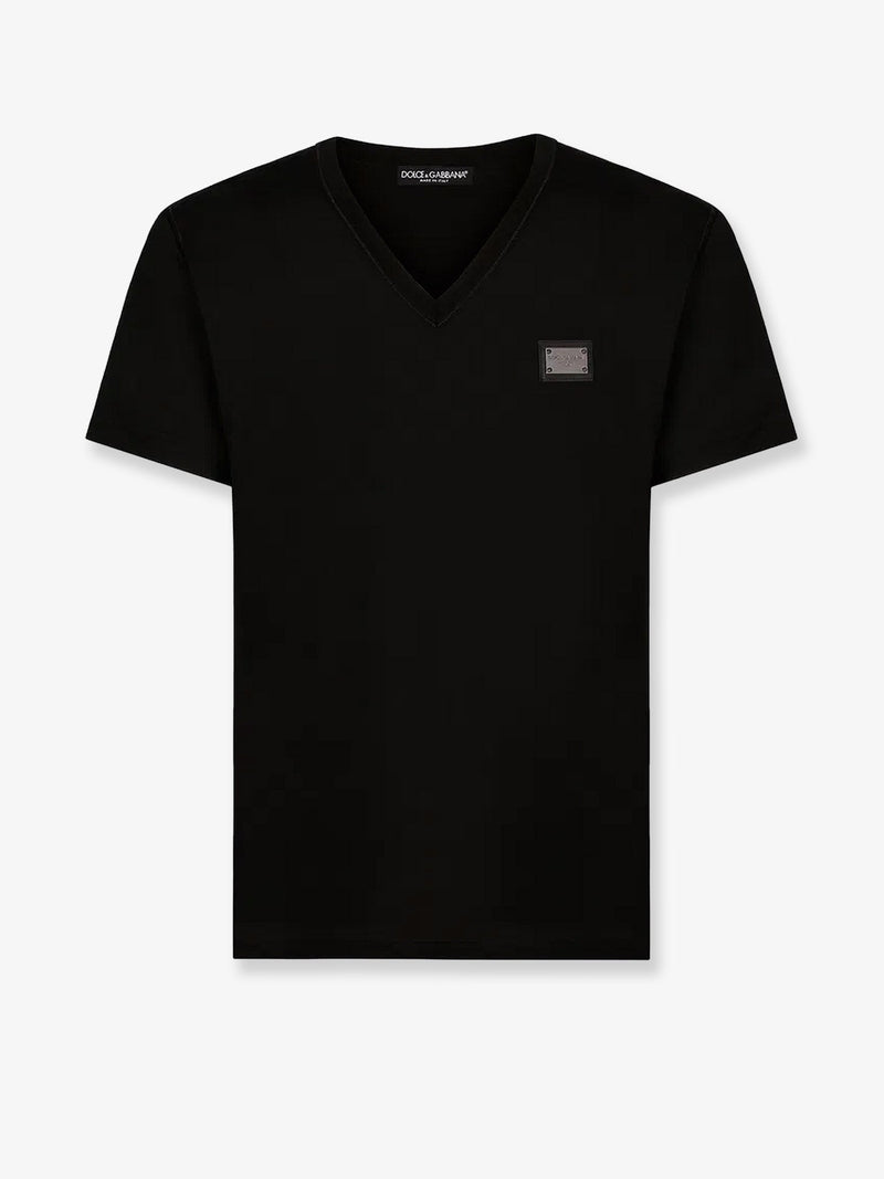 Dolce & Gabbana Dolce & Gabbana Camiseta de Algodón Negra para Hombre - World Class Fashion