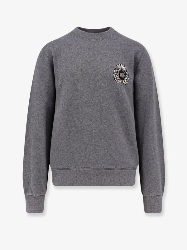 Dolce & Gabbana Cotton Sweatshirt With Logo Patch